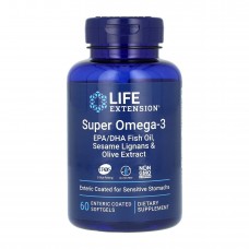 Super Omega-3 EPA/DHA Fish Oil Sesame Lignans & Olive Extract Enteric Coated - 60 softgels Super Omega-3 EPA/DHA Fish Oil Sesame Lignans & Olive Extract Enteric Coated - 60 softgels