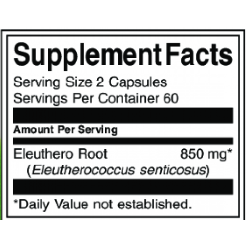 Eleuthero Root 425mg - 120 cap 100-67-2705525-20 Swanson Eleuthero Root 425mg - 120 cap 100-67-2705525-20 Swanson