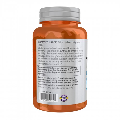 Tribulus 1000mg - 180 tabs 2023-10-2090 Now Foods Tribulus 1000mg - 180 tabs 2023-10-2090 Now Foods