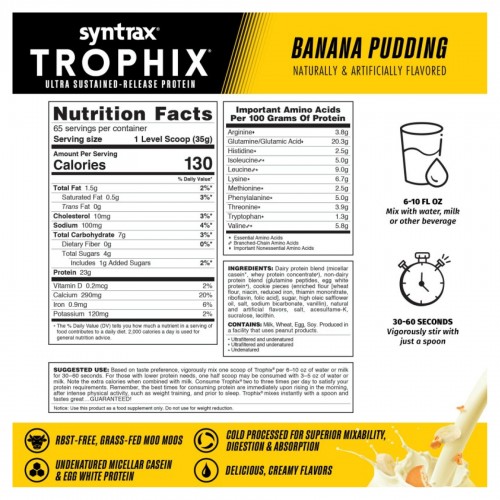 Trophix - 2270g Banana Pudding 2023-10-3142 Syntrax Trophix - 2270g Banana Pudding 2023-10-3142 Syntrax