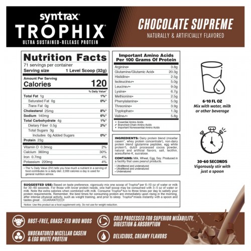 Trophix - 2270g Chocolate Supreme 2023-10-3139 Syntrax Trophix - 2270g Chocolate Supreme 2023-10-3139 Syntrax