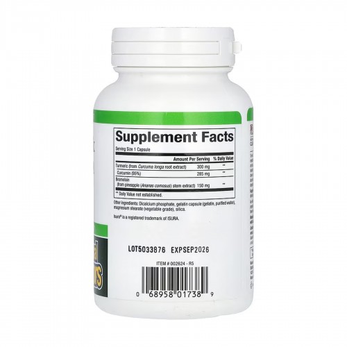 Turmeric & Bromelain 450mg - 90 caps 2023-10-5744 Natural Factors Turmeric & Bromelain 450mg - 90 caps 2023-10-5744 Natural Factors