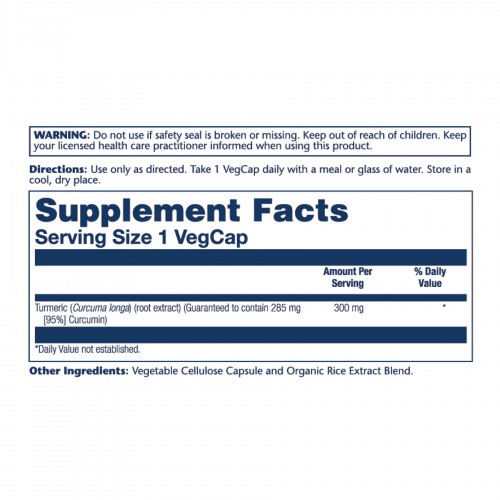 Turmeric Root Extract 300m - 60 vcaps 2022-10-1784 Solaray Turmeric Root Extract 300m - 60 vcaps 2022-10-1784 Solaray