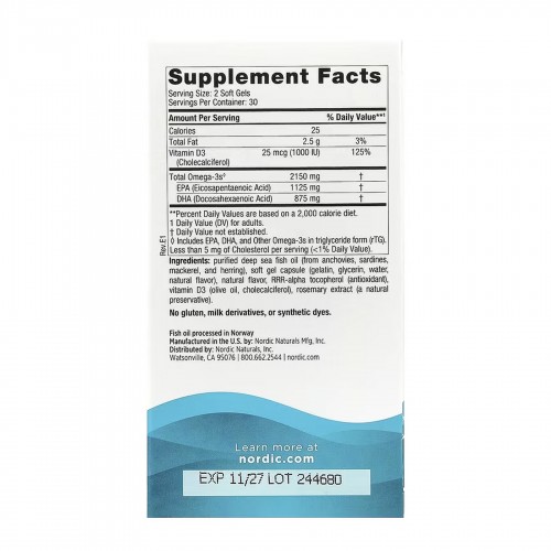 Ultimate Omega 2X D3 - 60 softgels 2023-10-5983 Nordic Naturals Ultimate Omega 2X D3 - 60 softgels 2023-10-5983 Nordic Naturals