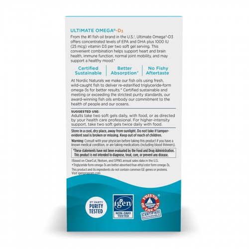 Ultimate Omega-D3 - 120 softgels 2023-10-5970 Nordic Naturals Ultimate Omega-D3 - 120 softgels 2023-10-5970 Nordic Naturals