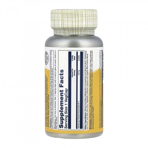 Solaray Vitamin B-1 100mg - 100 vcaps 2023-10-6421 Solaray Vitamin B-1 100mg - 100 vcaps 2023-10-6421