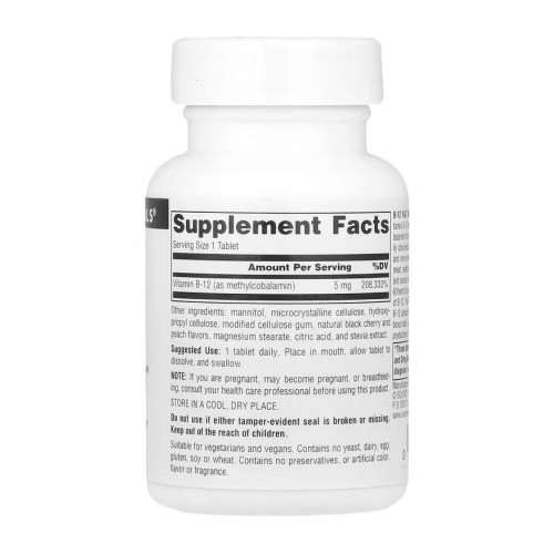 Vitamin B-12 5mg - 60 tabs 2023-10-5300 Source Naturals Vitamin B-12 5mg - 60 tabs 2023-10-5300 Source Naturals