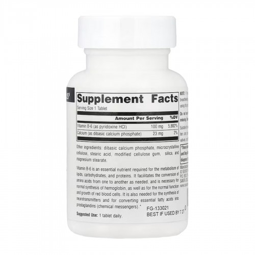 Vitamin B-6 100 mg - 100 tabs 2023-10-6135 Source Naturals Vitamin B-6 100 mg - 100 tabs 2023-10-6135 Source Naturals