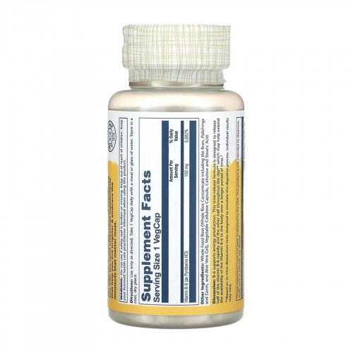 Solaray Vitamin B-6 Timed-Release 100mg - 60 vcaps 2023-10-6423 Solaray Vitamin B-6 Timed-Release 100mg - 60 vcaps 2023-10-6423