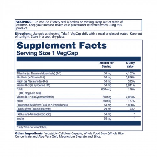 Solaray Vitamin B-Complex 50mg - 50 vcaps 2023-10-3151 Solaray Vitamin B-Complex 50mg - 50 vcaps 2023-10-3151