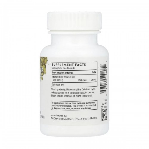 Vitamin D-10,000 - 60 caps 2023-10-3663 Thorne Vitamin D-10,000 - 60 caps 2023-10-3663 Thorne