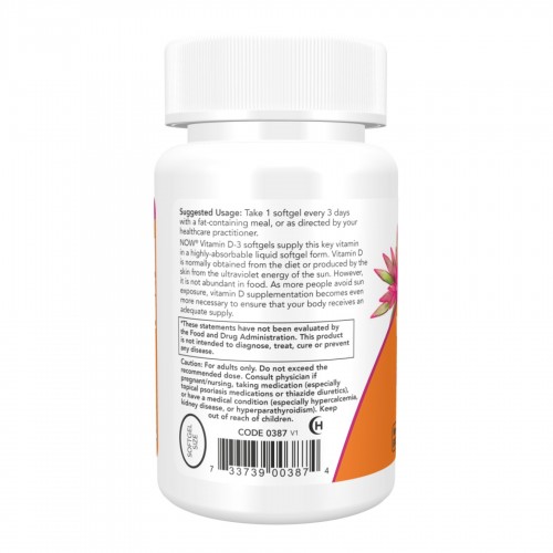 VIT D-3 10,000 IU - 30 sgels 2023-10-4727 Now Foods VIT D-3 10,000 IU - 30 sgels 2023-10-4727 Now Foods