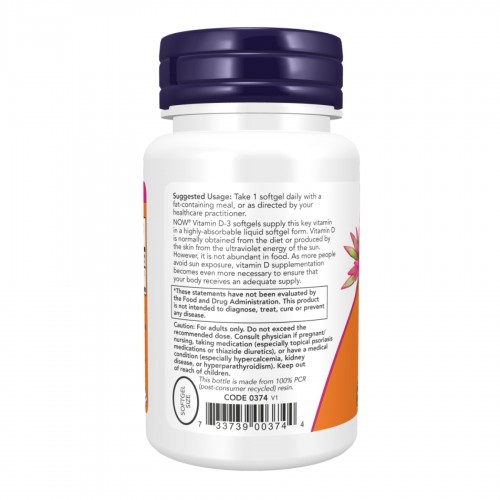 VIT D-3 5000 IU - 30 sgels 2023-10-3275 Now Foods VIT D-3 5000 IU - 30 sgels 2023-10-3275 Now Foods