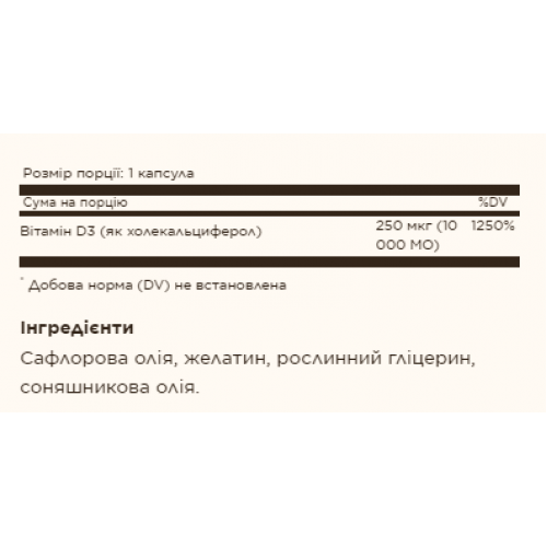 Vitamin D3 250mcg (10 000IU) - 120 softgels 100-68-6954216-20 Solgar Vitamin D3 250mcg (10 000IU) - 120 softgels 100-68-6954216-20 Solgar