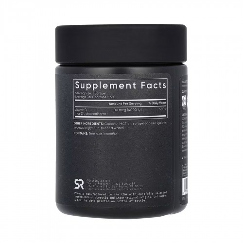 Vitamin D3 4000IU - 360 softgels 2023-10-6657 Sport Research Vitamin D3 4000IU - 360 softgels 2023-10-6657 Sport Research
