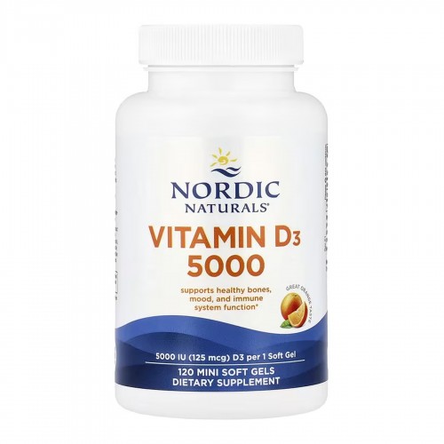 Vitamin D3 5000 - 120 mini softgels 2023-10-7855 Nordic Naturals Vitamin D3 5000 - 120 mini softgels 2023-10-7855 Nordic Naturals