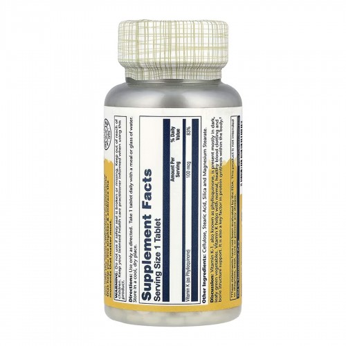 Vitamin K-1 100mcg - 100 tabs 2023-10-6740 Solaray Vitamin K-1 100mcg - 100 tabs 2023-10-6740 Solaray