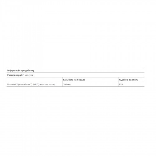 Vitamin K2 100mcg - 60 vcaps 2023-10-3809 Natural Factors Vitamin K2 100mcg - 60 vcaps 2023-10-3809 Natural Factors