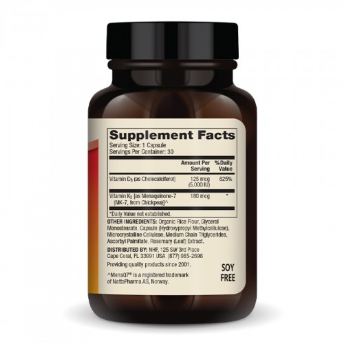 Vitamins D3 & K2 - 30 caps 2023-10-3952 Dr. Mercola Vitamins D3 & K2 - 30 caps 2023-10-3952 Dr. Mercola