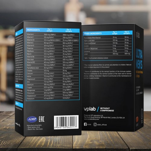 Ultra Men's Multivitamin - 90 softgels 2022-10-0274 VPLab Ultra Men's Multivitamin - 90 softgels 2022-10-0274 VPLab