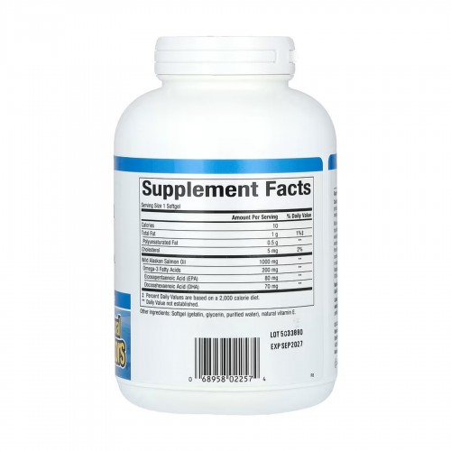 Wild Alaskan Salmon Oil 1000mg - 180 softgels 2023-10-5746 Natural Factors Wild Alaskan Salmon Oil 1000mg - 180 softgels 2023-10-5746 Natural Factors