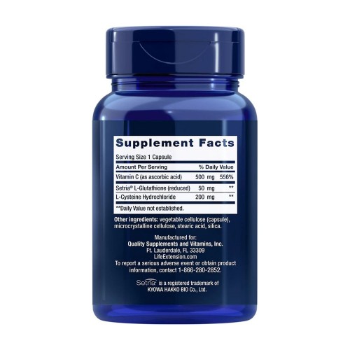 Life Extension Glutathione Cysteine & C, 100 капсул CN14047 Life Extension Life Extension Glutathione Cysteine & C, 100 капсул CN14047 Life Extension