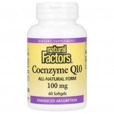 Natural Factors Coenzyme Q10 100 mg, 60 капсул Natural Factors Coenzyme Q10 100 mg, 60 капсул