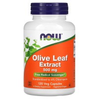 NOW Olive Leaf 500 mg, 120 вегакапсул