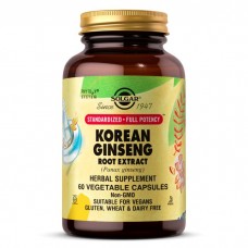 Solgar Korean Ginseng Root Extract Standardized Full Potency, 60 вегакапсул Solgar Korean Ginseng Root Extract Standardized Full Potency, 60 вегакапсул