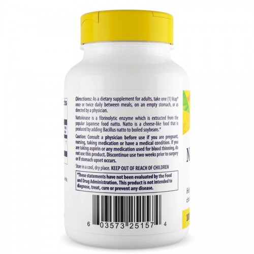 Натуральная добавка Healthy Origins Nattokinase 100 mg, 60 вегакапсул CN13780 Healthy Origins Натуральная добавка Healthy Origins Nattokinase 100 mg, 60 вегакапсул CN13780 Healthy Origins