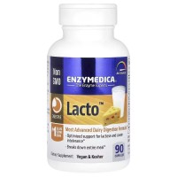 Пищевые ферменты Enzymedica Lacto, 90 капсул для переваривания лактозы Пищевые ферменты Enzymedica Lacto, 90 капсул для переваривания лактозы
