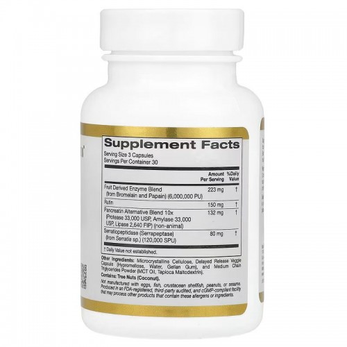 Натуральная добавка California Gold Nutrition Proteolytic Enzymes, 90 вегакапсул CN15710 California Gold Nutrition Натуральная добавка California Gold Nutrition Proteolytic Enzymes, 90 вегакапсул CN15710 California Gold Nutrition