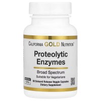 Натуральная добавка California Gold Nutrition Proteolytic Enzymes, 90 вегакапсул Натуральная добавка California Gold Nutrition Proteolytic Enzymes, 90 вегакапсул