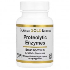 Натуральная добавка California Gold Nutrition Proteolytic Enzymes, 90 вегакапсул Натуральная добавка California Gold Nutrition Proteolytic Enzymes, 90 вегакапсул