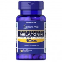 Натуральная добавка Puritan's Pride Melatonin 10 mg, 30 капсул Натуральная добавка Puritan's Pride Melatonin 10 mg, 30 капсул