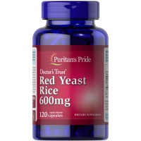 Натуральная добавка Puritan's Pride Red Yeast Rice 600 mg, 120 капсул Натуральная добавка Puritan's Pride Red Yeast Rice 600 mg, 120 капсул