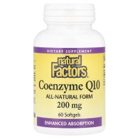 Natural Factors Coenzyme Q10 200 mg, 60 капсул Natural Factors Coenzyme Q10 200 mg, 60 капсул