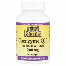 Natural Factors Coenzyme Q10 200 mg, 60 капсул Natural Factors Coenzyme Q10 200 mg, 60 капсул
