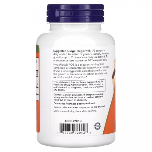 NOW Nutraflora Fos Powder, 113 грам CN11545 NOW NOW Nutraflora Fos Powder, 113 грам CN11545 NOW