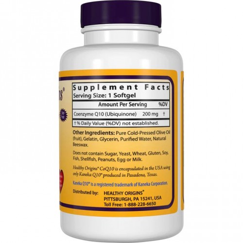 Натуральная добавка Healthy Origins CoQ10 Kaneka Q10 200 mg, 60 капсул CN13700 Healthy Origins Натуральная добавка Healthy Origins CoQ10 Kaneka Q10 200 mg, 60 капсул CN13700 Healthy Origins