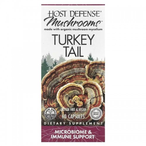 Натуральная добавка Host Defense Turkey Tail, 60 вегакапсул CN15749 Натуральная добавка Host Defense Turkey Tail, 60 вегакапсул CN15749