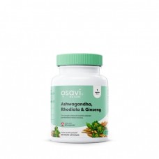 Натуральная добавка Osavi Ashwagandha Rhodiola & Ginseng, 60 капсул Натуральная добавка Osavi Ashwagandha Rhodiola & Ginseng, 60 капсул