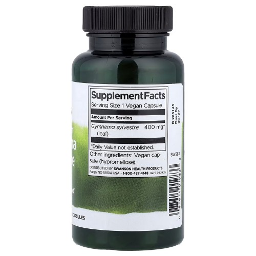 Swanson Gymnema Sylvestre Leaf 400 mg Full Spectrum, 100 капсул CN17167 Swanson Swanson Gymnema Sylvestre Leaf 400 mg Full Spectrum, 100 капсул CN17167 Swanson