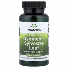 Swanson Gymnema Sylvestre Leaf 400 mg Full Spectrum, 100 капсул Swanson Gymnema Sylvestre Leaf 400 mg Full Spectrum, 100 капсул