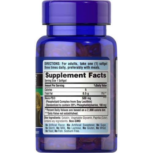 Натуральная добавка Puritan's Pride Neuro-Ps (Phosphatidylserine) 100 mg, 30 капсул CN12992 Натуральная добавка Puritan's Pride Neuro-Ps (Phosphatidylserine) 100 mg, 30 капсул CN12992