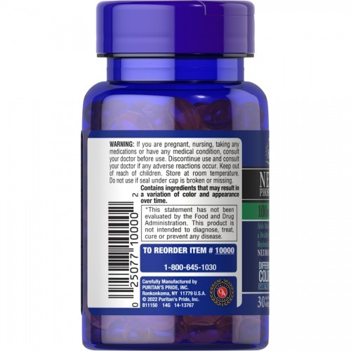 Натуральная добавка Puritan's Pride Neuro-Ps (Phosphatidylserine) 100 mg, 30 капсул CN12992 Натуральная добавка Puritan's Pride Neuro-Ps (Phosphatidylserine) 100 mg, 30 капсул CN12992