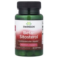 Натуральная добавка Swanson Beta-Sitosterol 160 mg Maximum Strength, 60 капсул Натуральная добавка Swanson Beta-Sitosterol 160 mg Maximum Strength, 60 капсул
