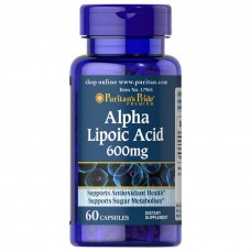 Натуральная добавка Puritan's Pride Alpha Lipoic Acid 600 mg, 60 капсул Натуральная добавка Puritan's Pride Alpha Lipoic Acid 600 mg, 60 капсул