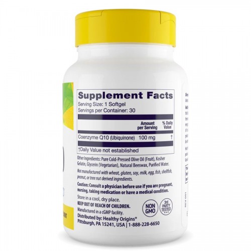 Натуральная добавка Healthy Origins CoQ10 Kaneka Q10 100 mg, 30 капсул CN13696 Healthy Origins Натуральная добавка Healthy Origins CoQ10 Kaneka Q10 100 mg, 30 капсул CN13696 Healthy Origins