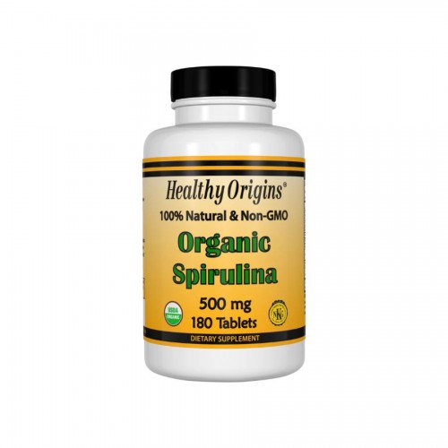 Healthy Origins Organic Spirulina 500 mg, 180 таблеток CN13712 Healthy Origins